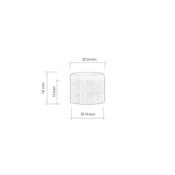 End cap stainless steel 19mm - Image 2